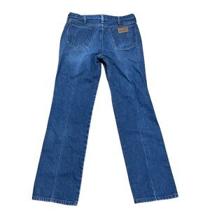 Vtg Wrangler Cowboy Cut Jeans USA Made 34x33 936DEN 100% Cotton Blue Mens